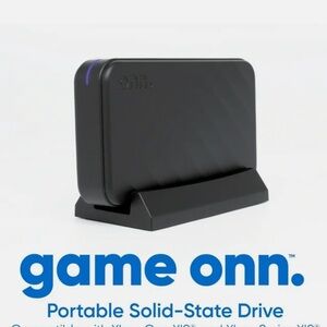 Game Onn Black Portable Solid-State Drive. NEW